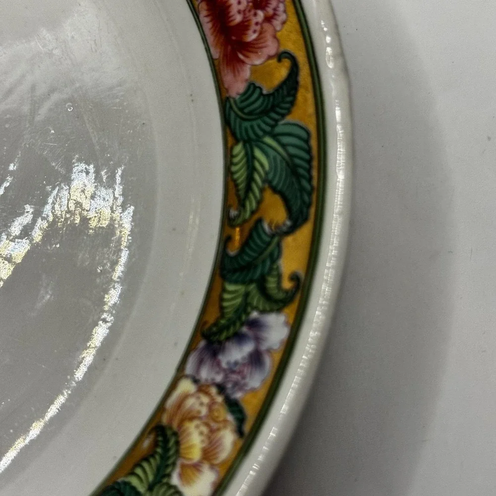 Vintage Mid Century Chinese Plate With Zhuanshu Mark 8 Inch‎